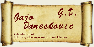 Gajo Danesković vizit kartica